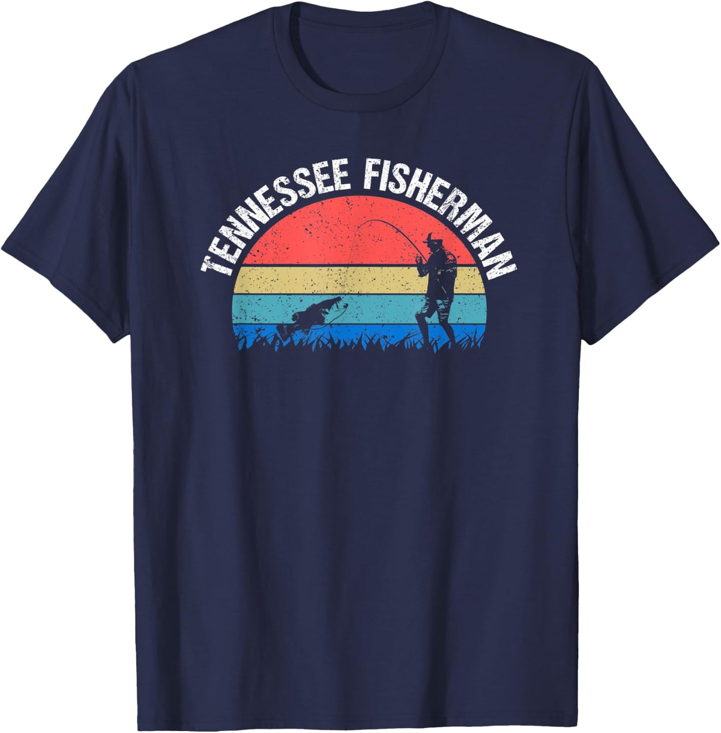 Tennessee Fisherman Funny Fishing T-Shirt - T-Shirt | Navy