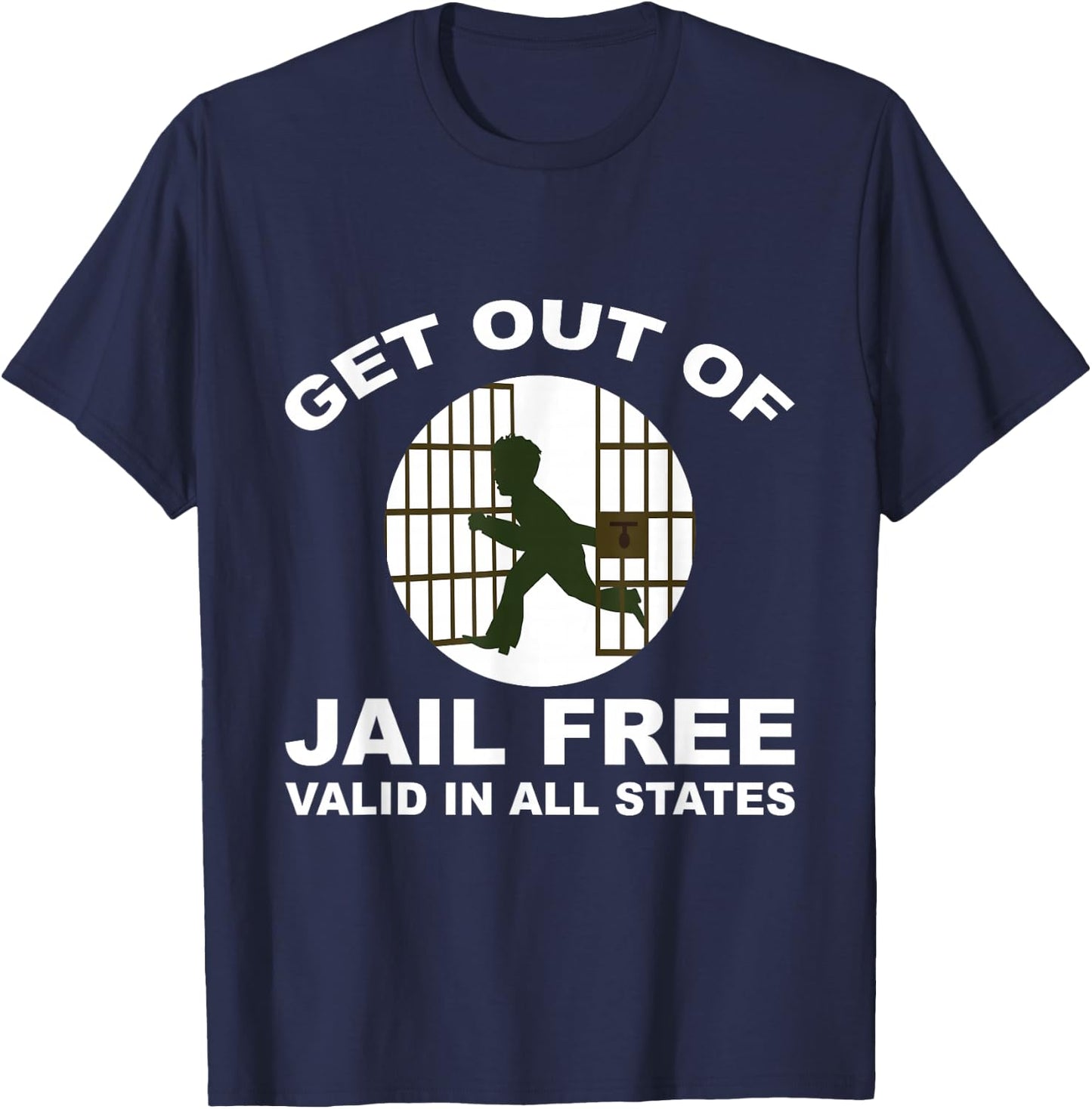 Get Out of Jail Free T-Shirt - T-Shirt | Navy