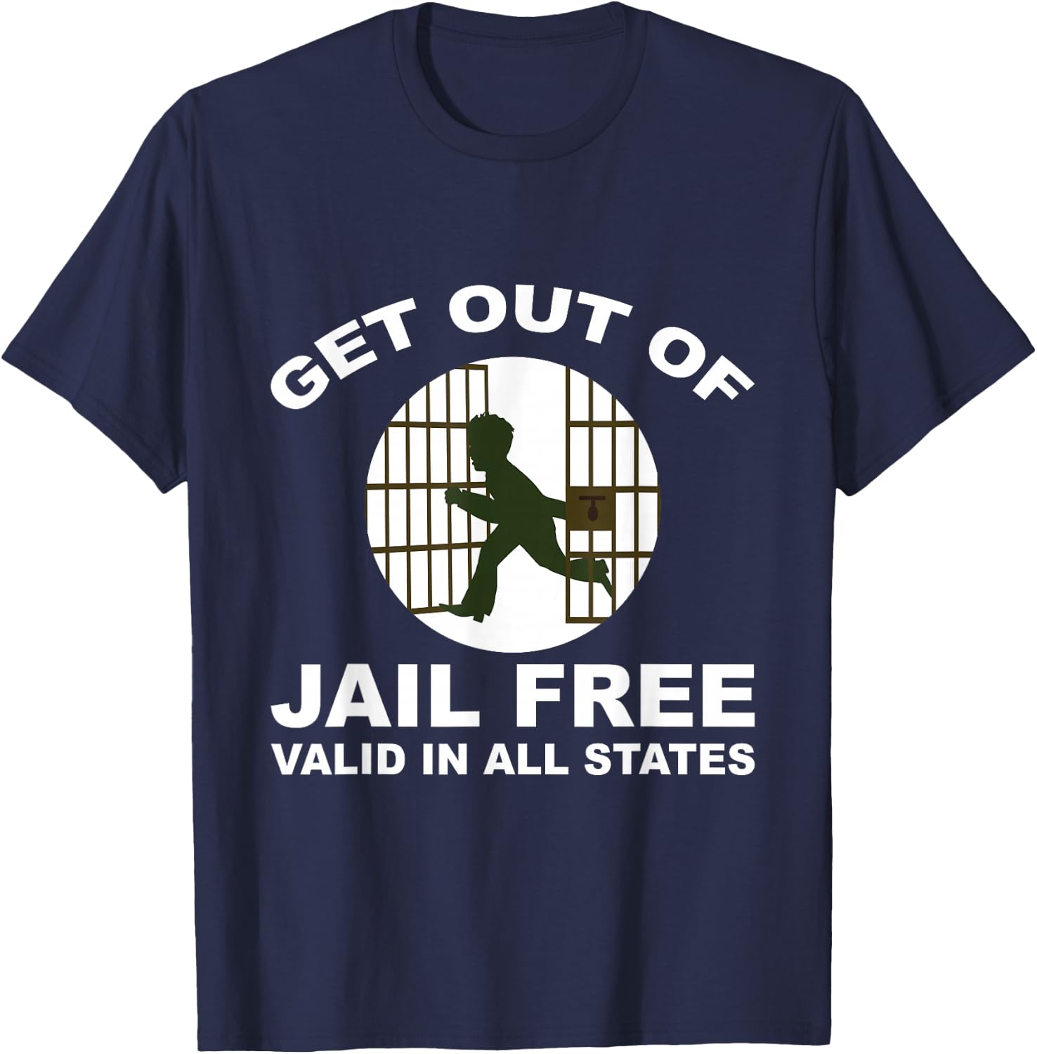 Get Out of Jail Free T-Shirt - T-Shirt | Navy