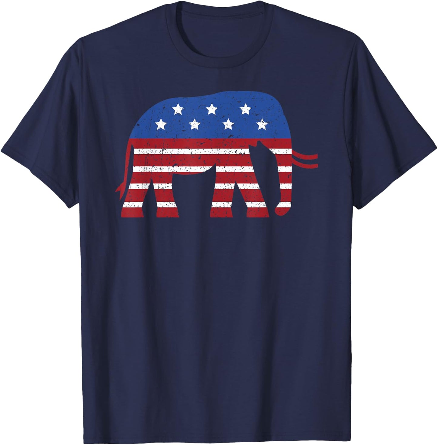 Retro Republican Party Elephant Symbol T-Shirt - T-Shirt | Navy