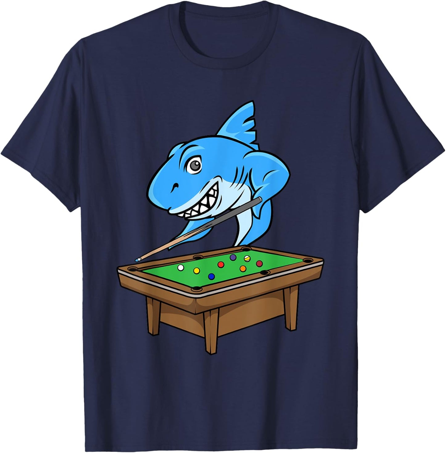 Funny Billiards Pool Shark Hall Snooker Joke Billiard Cue T-Shirt - T-Shirt | Navy