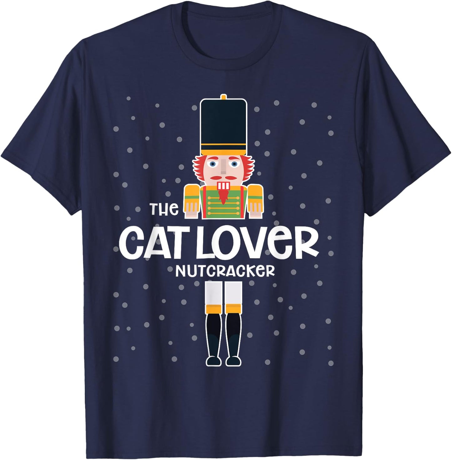 Cat Lover Nutcracker Family Matching Funny Pajama Men Women Kids T-Shirt - T-Shirt | Navy