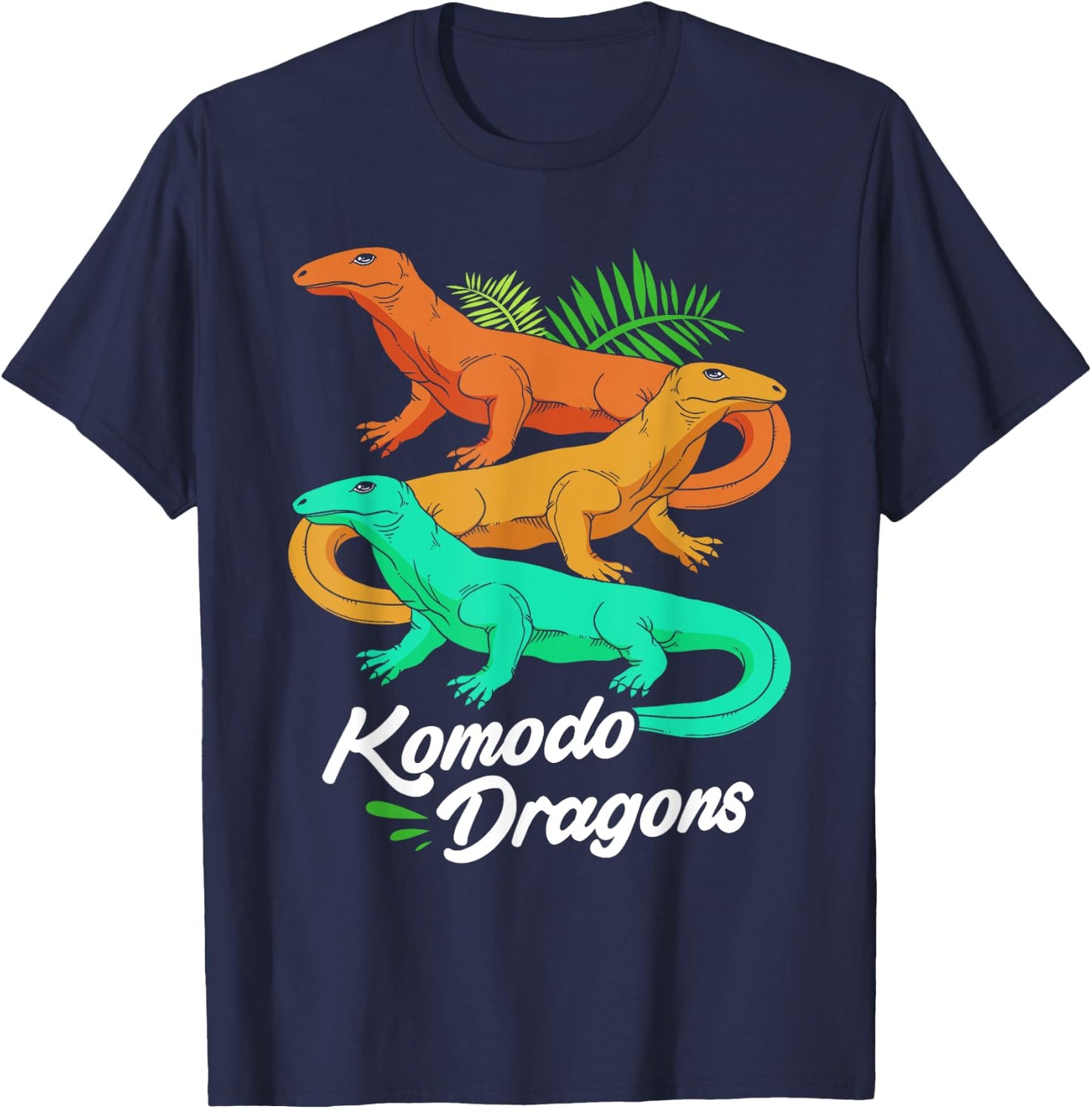 Reptiles Lizards Team Komodo Dragons T-Shirt - T-Shirt | Navy