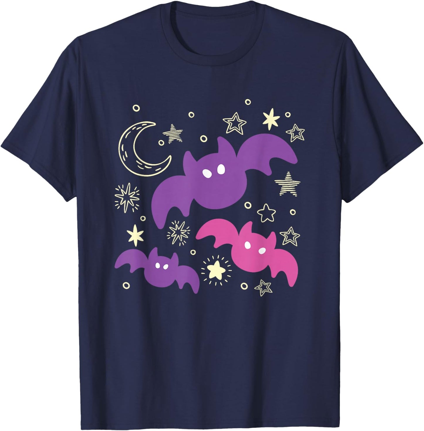 Toddlers Gift Cute Bat Halloween T-Shirt - T-Shirt | Navy