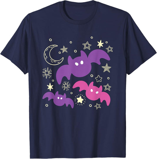 Toddlers Gift Cute Bat Halloween T-Shirt - T-Shirt | Navy