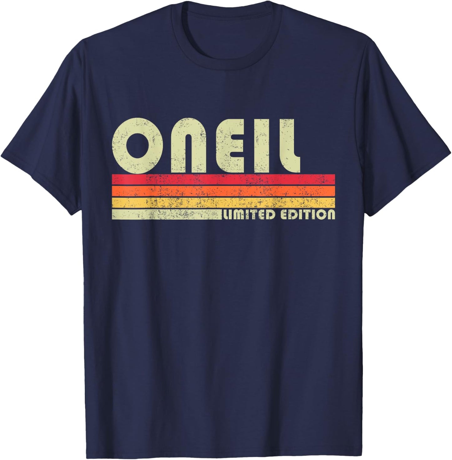 ONEIL Surname Funny Retro Vintage 80s 90s Gifts Men Women T-Shirt - T-Shirt | Navy