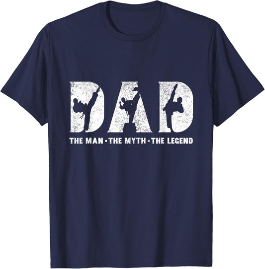 Taekwondo Dad The Man The Myth The Legend Father's Day T-Shirt - T-Shirt | Navy