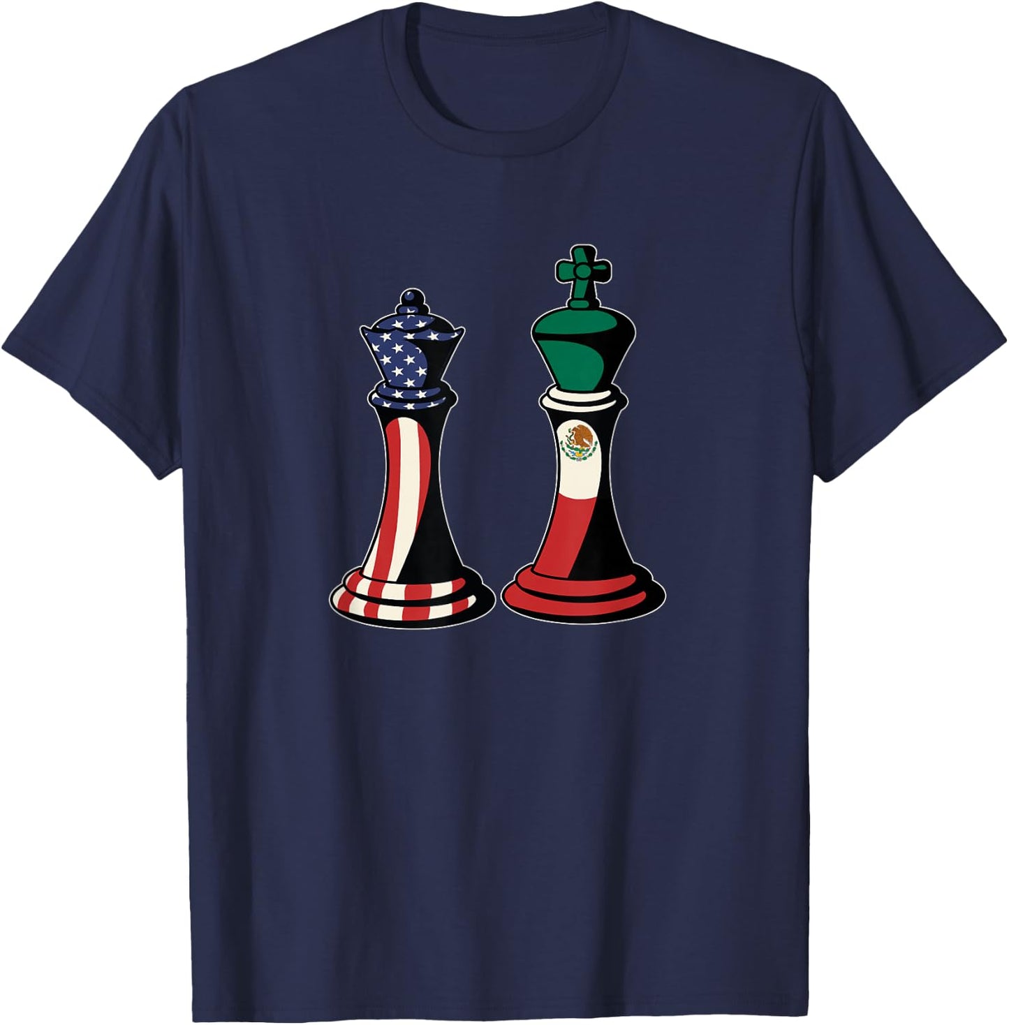 Mexican American Cuples T-Shirt - T-Shirt | Navy