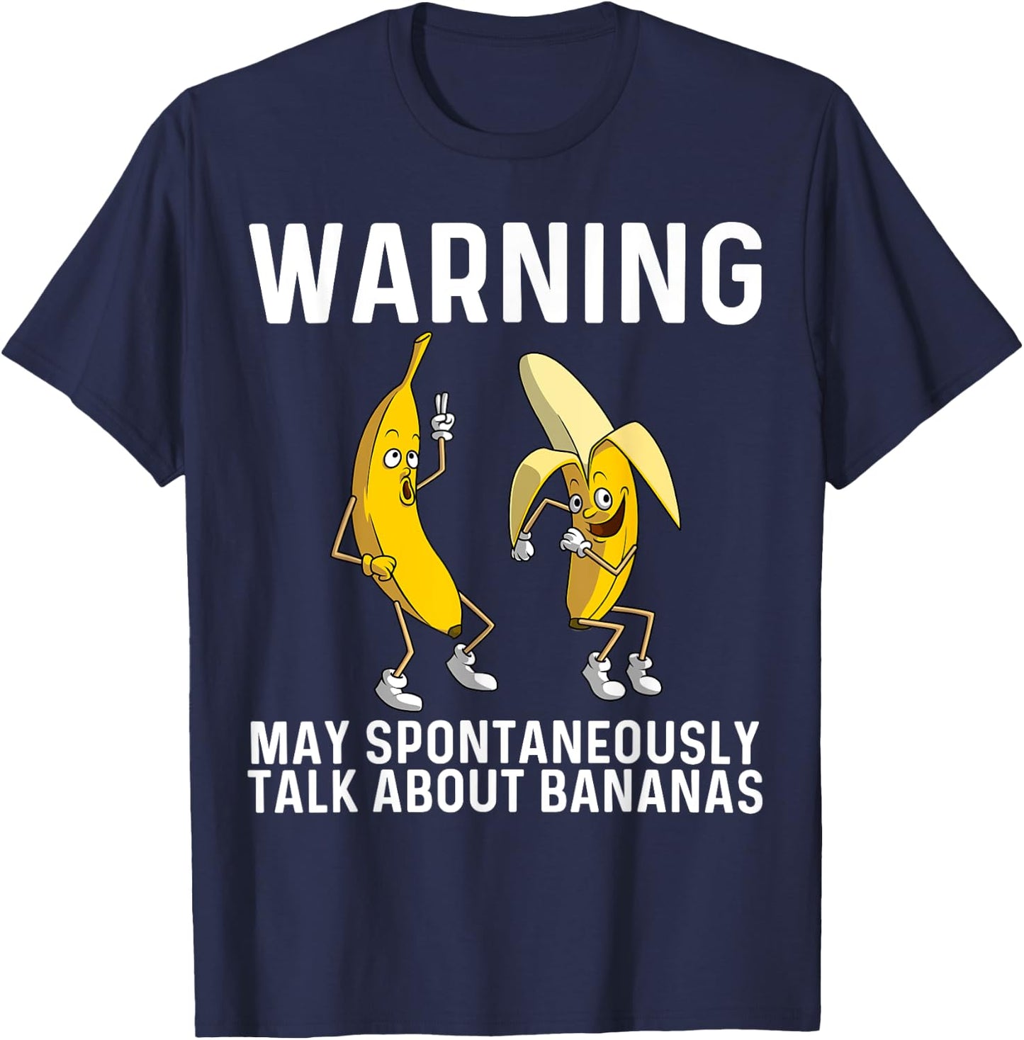 Banana Gift Women Boys Girls Kids Banana Fruit Lover Small T-Shirt - T-Shirt | Navy