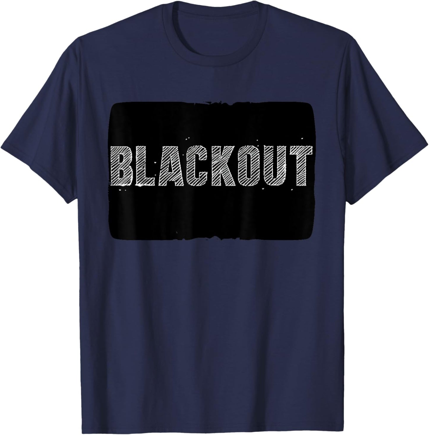 Cool Blackout Statement Costume T-Shirt - T-Shirt | Navy