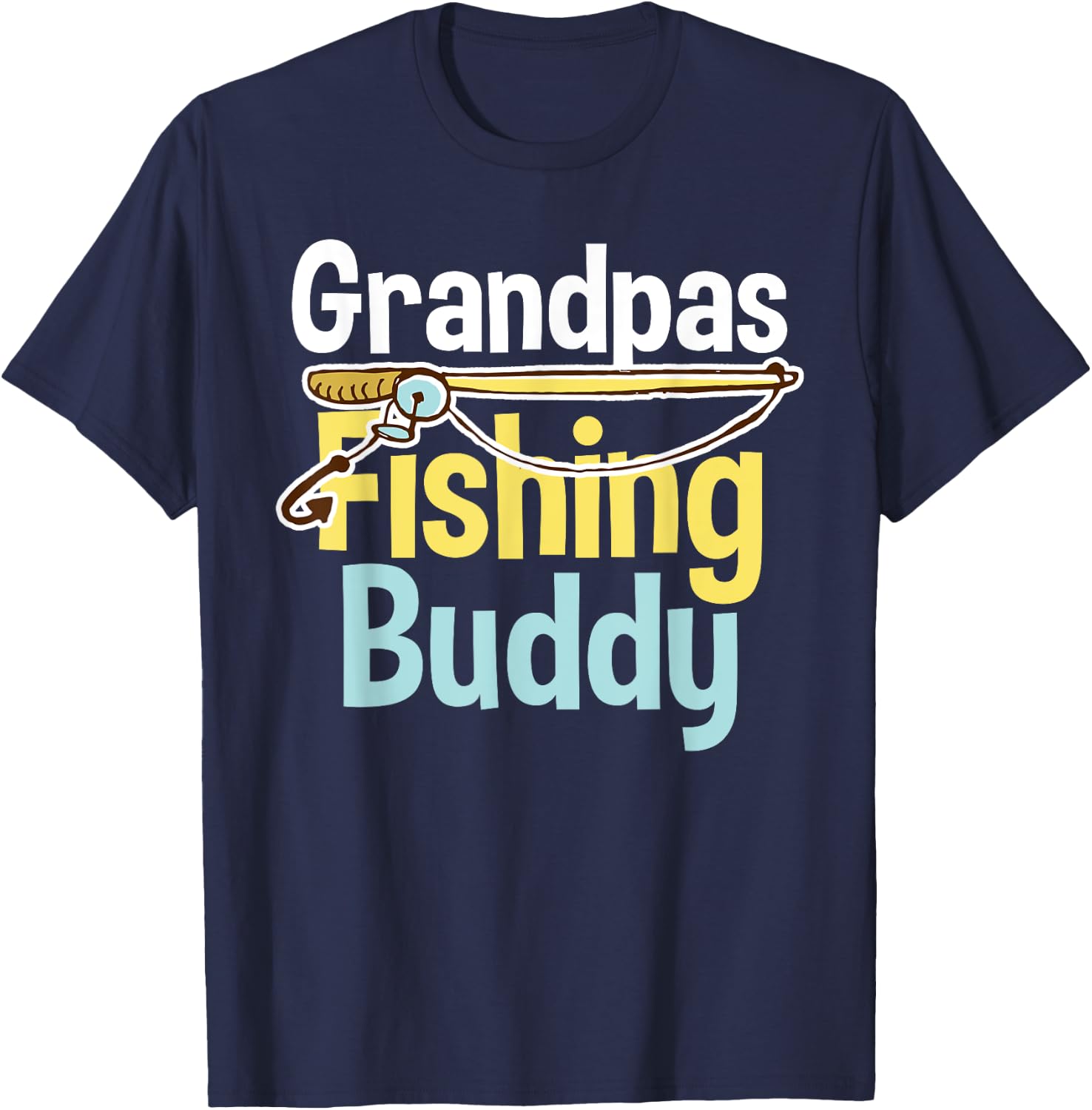 Kids Grandpa's Fishing Buddy - Fishing T-Shirt - T-Shirt | Navy