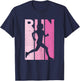 Retro RUN Runner Jogger Marathon Vintage for Girls Women T-Shirt - T-Shirt | Navy