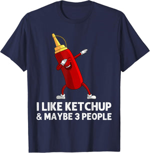 Funny Ketchup Gift Women Ketchup Merchandise Tomato T-Shirt - T-Shirt | Navy