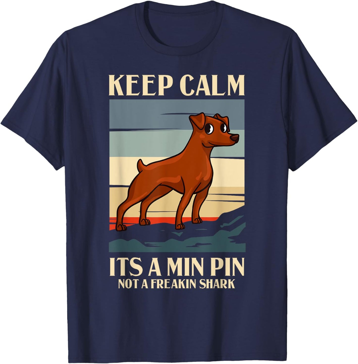 Miniature Pinscher Dog Puppies Owner Lover Women Kids T-Shirt - T-Shirt | Navy