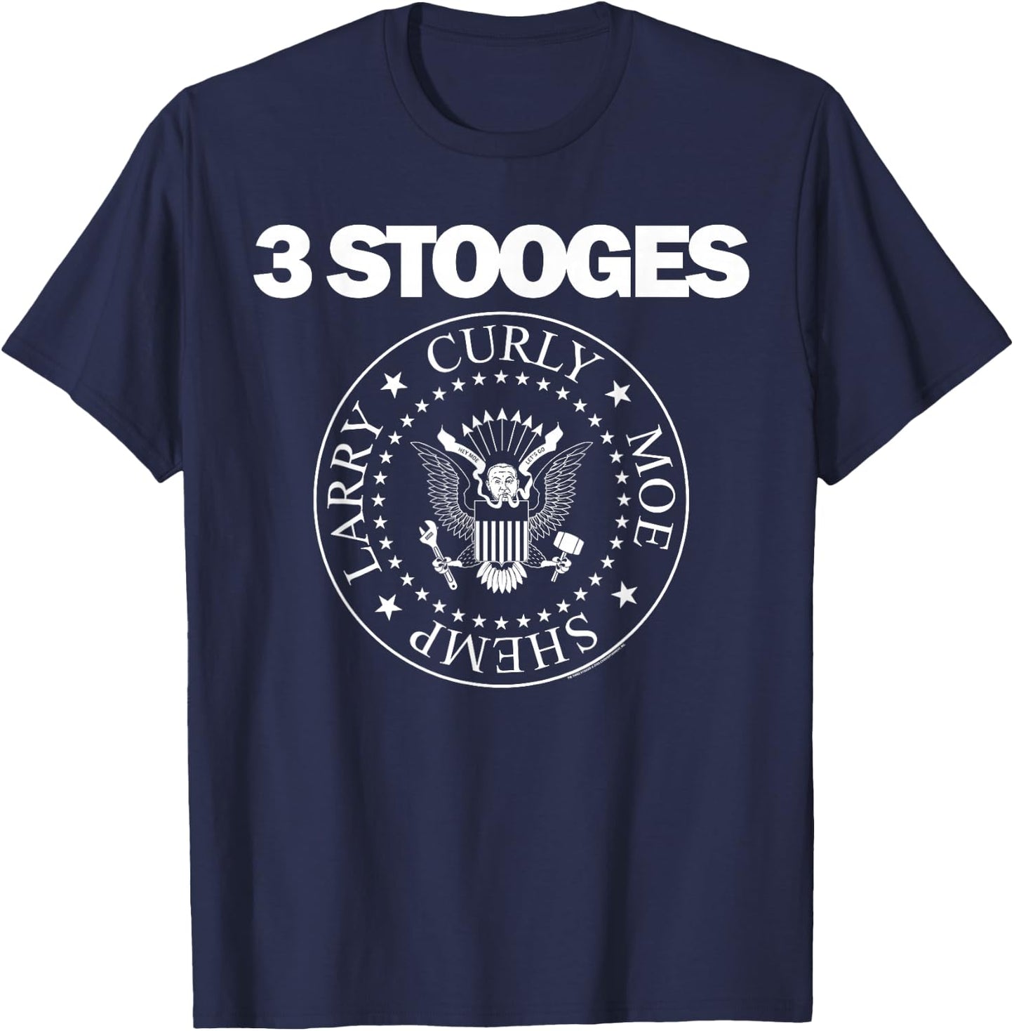 Three Stooges Seal T-Shirt - T-Shirt | Navy