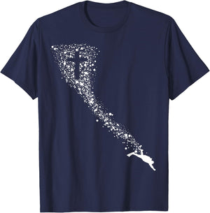 Christian Scuba Diving Jesus Cross Dive Flag Faith Diver Art T-Shirt - T-Shirt | Navy