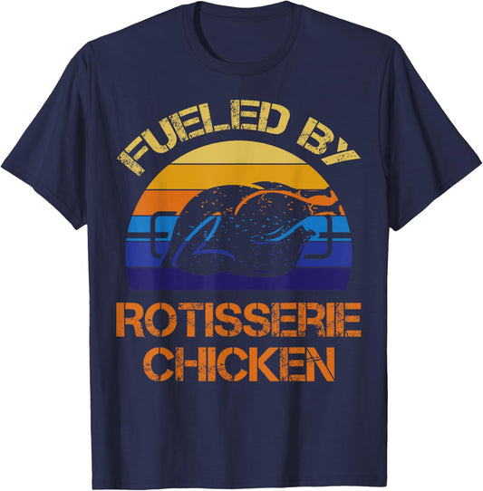 Rotisserie Chicken Vintage Apparel - Chickens Lover Design T-Shirt - T-Shirt | Navy