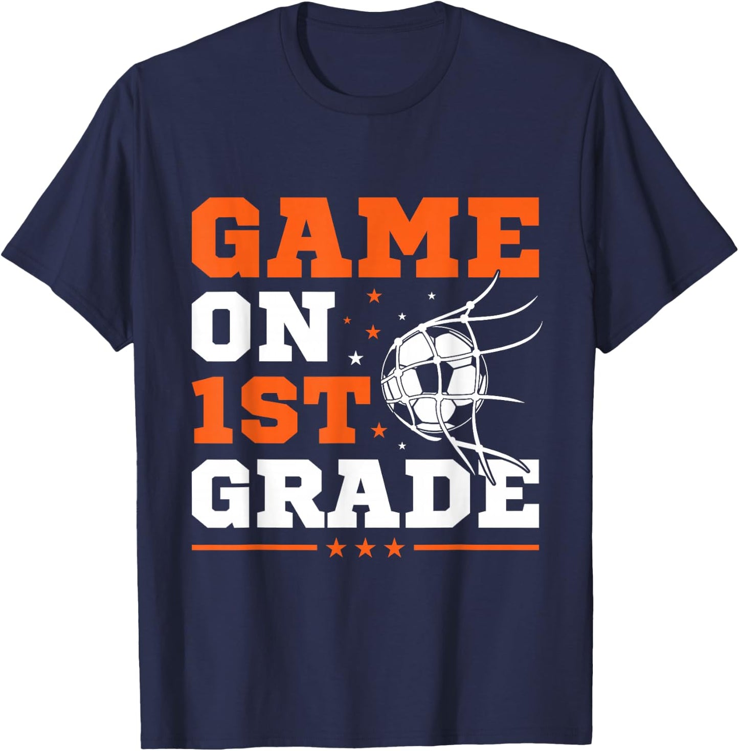Soccer Game On 1st Grade Back To School Cute Sports Boys T-Shirt - T-Shirt | Navy