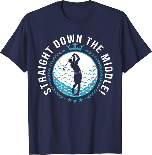 Straight down the middle - cool golf shirt golf