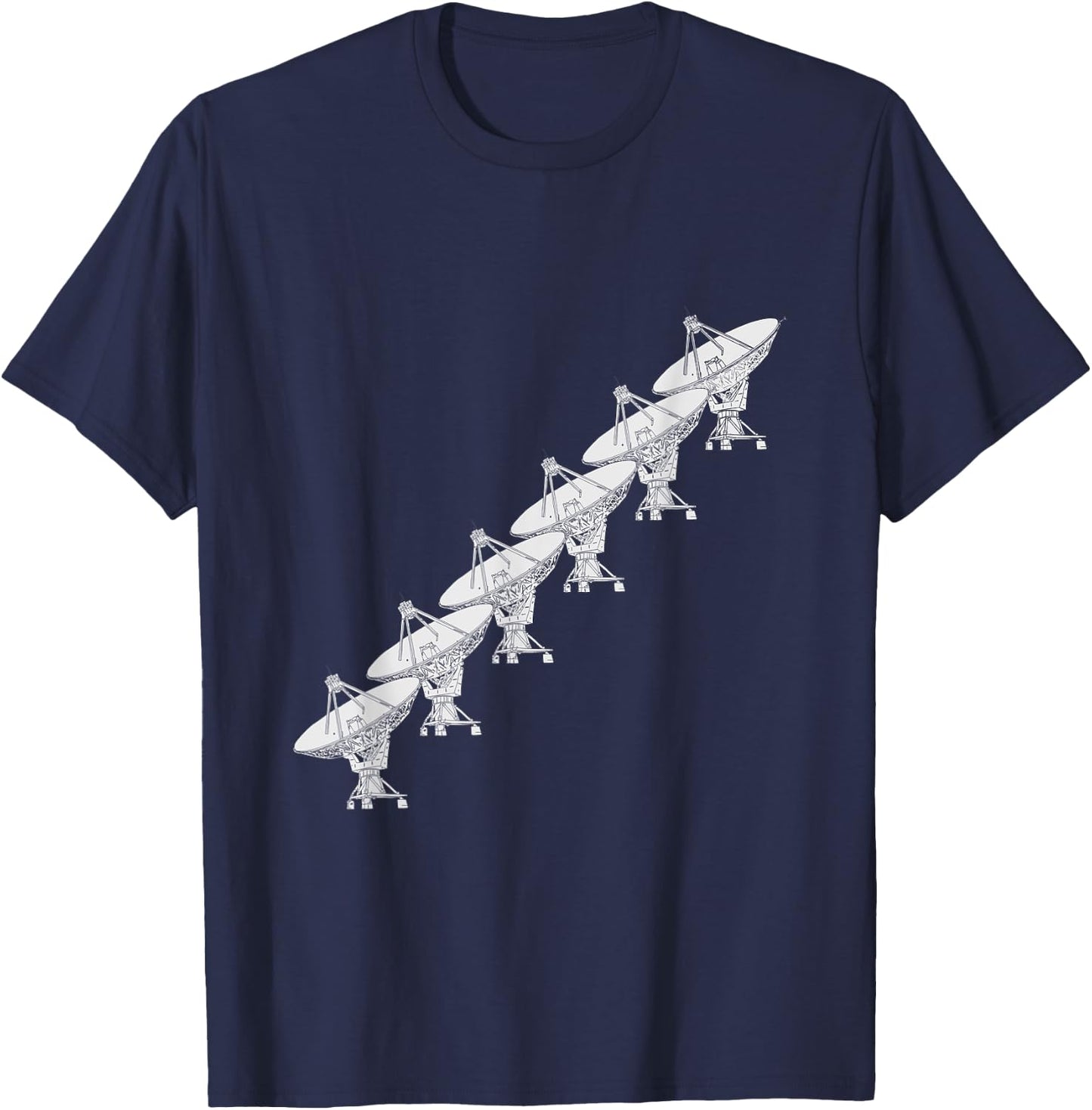 Very Large Array - Multiple Radio Telescope - Space Contact T-Shirt - T-Shirt | Navy
