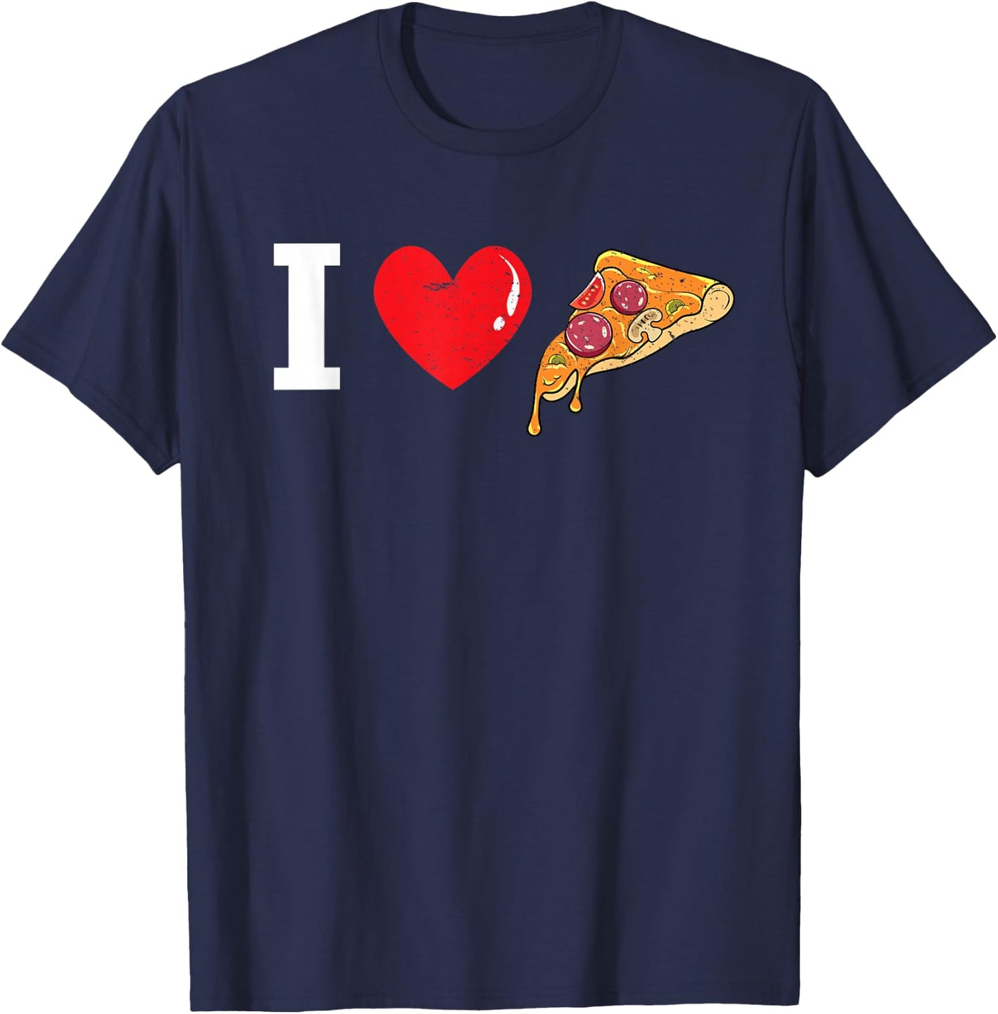 I Heart Pizza I Love Pizza New York Pepperoni Pizza Lover T-Shirt - T-Shirt | Navy