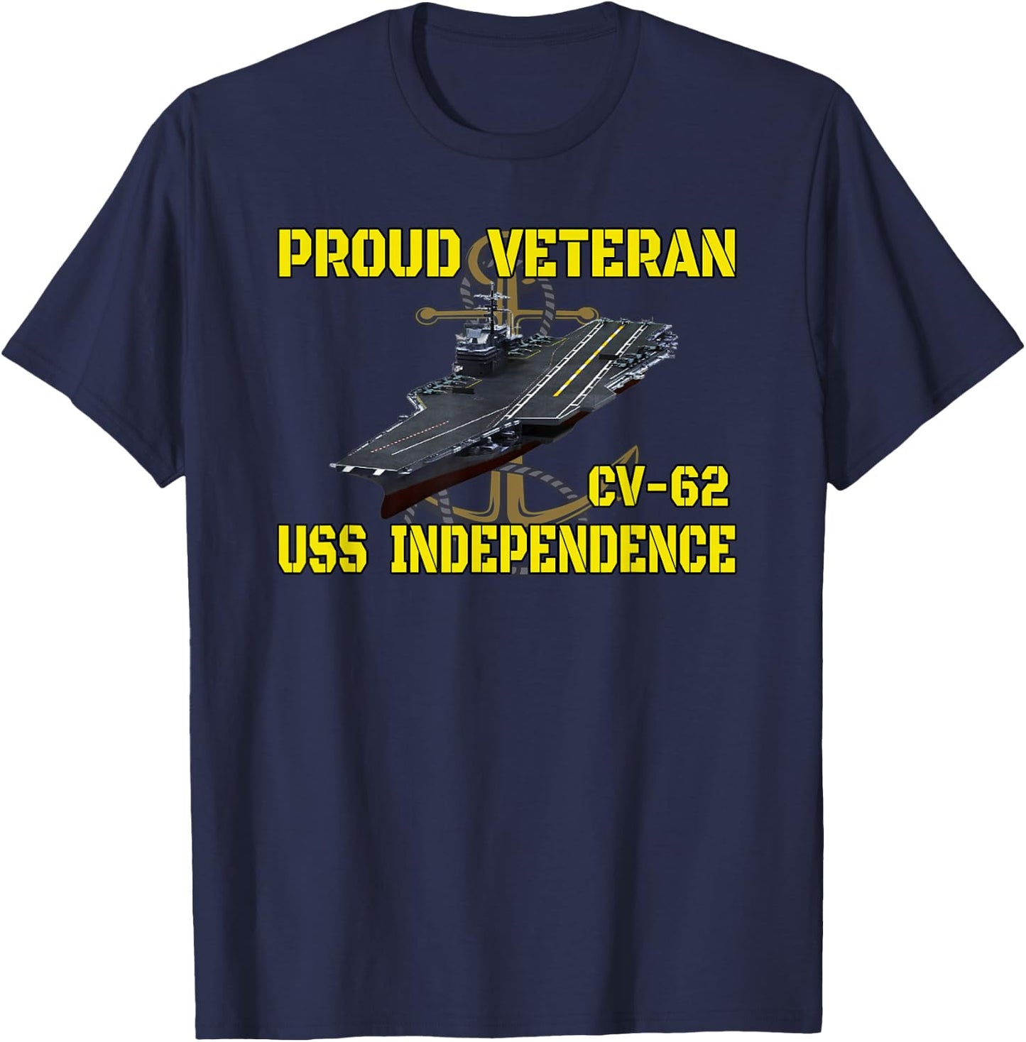 Aircraft Carrier USS Independence CV-62 Veterans Day Father T-Shirt - T-Shirt | Navy