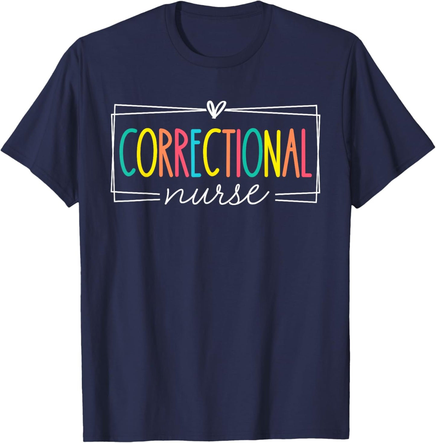 Correctional Nurse RN LPN Medical Nursing Officer Retro T-Shirt - T-Shirt | Navy