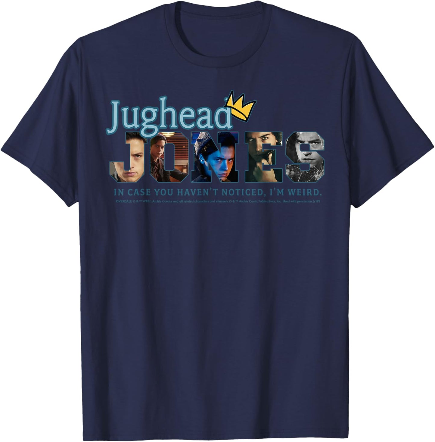 Riverdale Jughead Jones Portrait Text Fill T-Shirt - T-Shirt | Navy