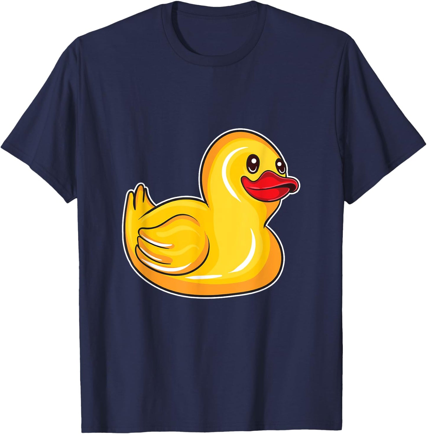 Cute Rubber Duck Gift Toddlers Men Women Funny Duckling T-Shirt - T-Shirt | Navy