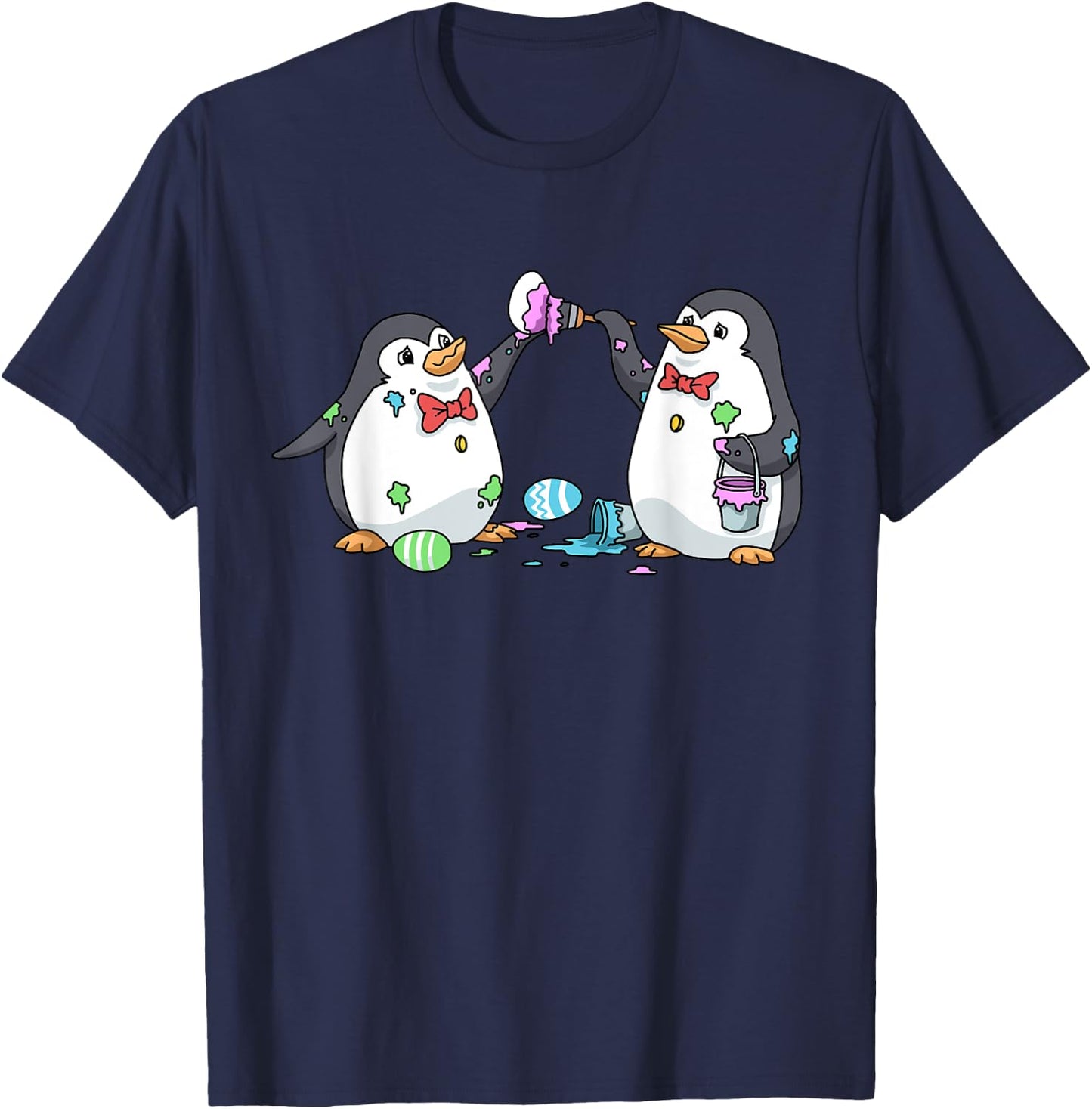 Happy Easter Penguin For Boys & Girls Easter Egg Hunt T-Shirt - T-Shirt | Navy