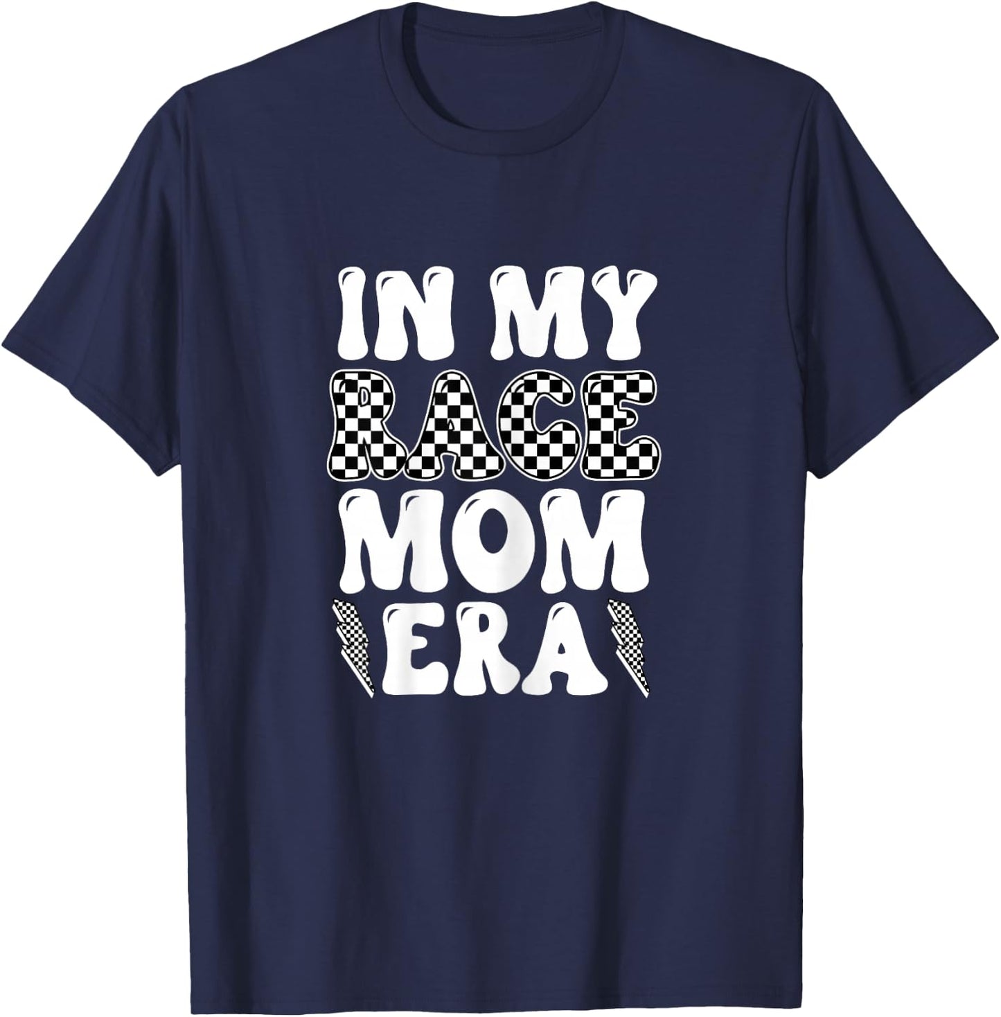 In My Race Mom Era Moto Mama Motocross Dirt Bike Mom Gift T-Shirt - T-Shirt | Navy