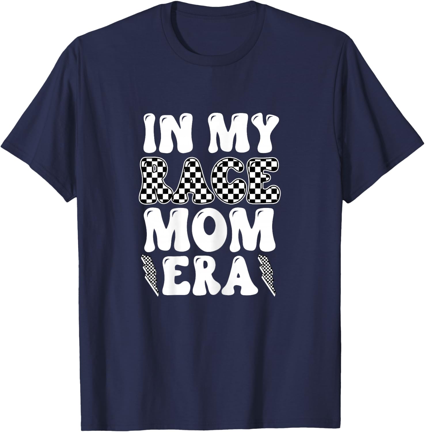 In My Race Mom Era Moto Mama Motocross Dirt Bike Mom Gift T-Shirt - T-Shirt | Navy