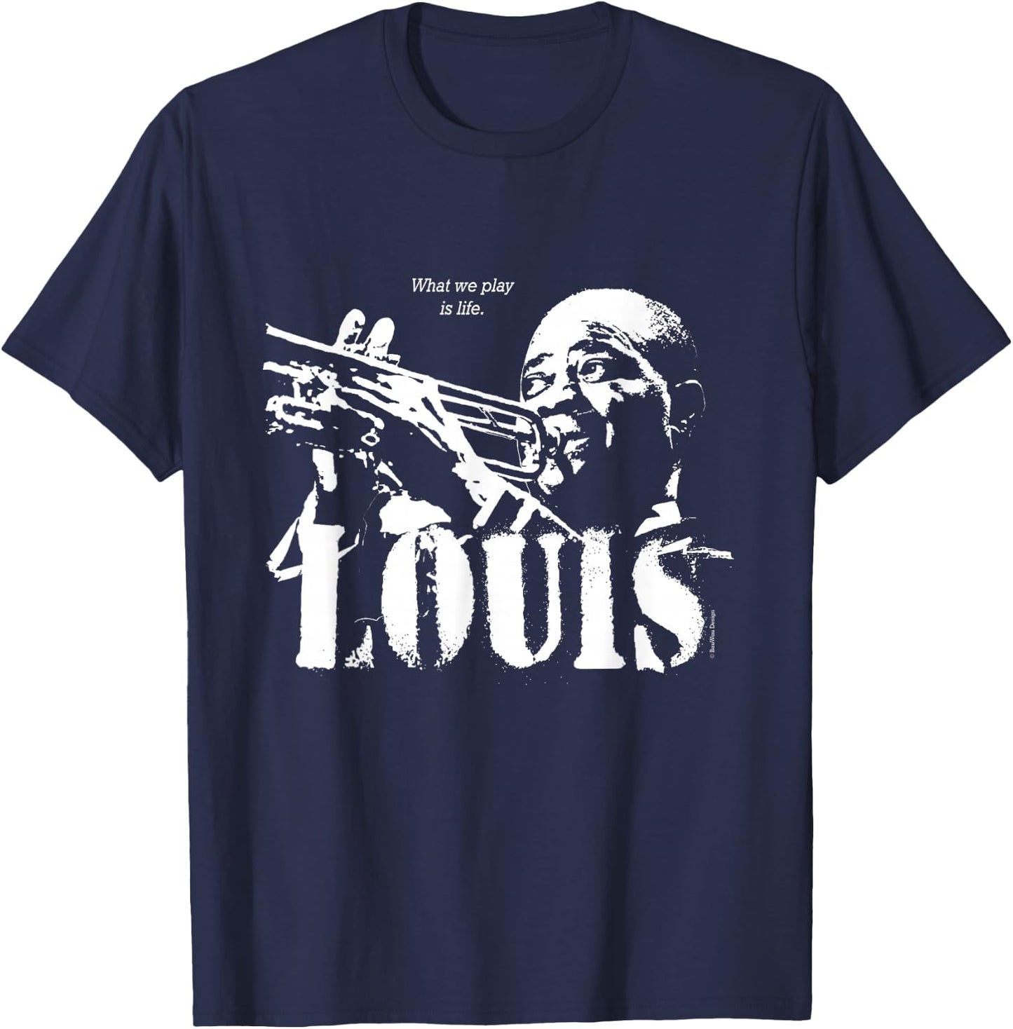 Louis Jazz Wisdom Trumpet Musician (1 Colour) T-Shirt - T-Shirt | Navy