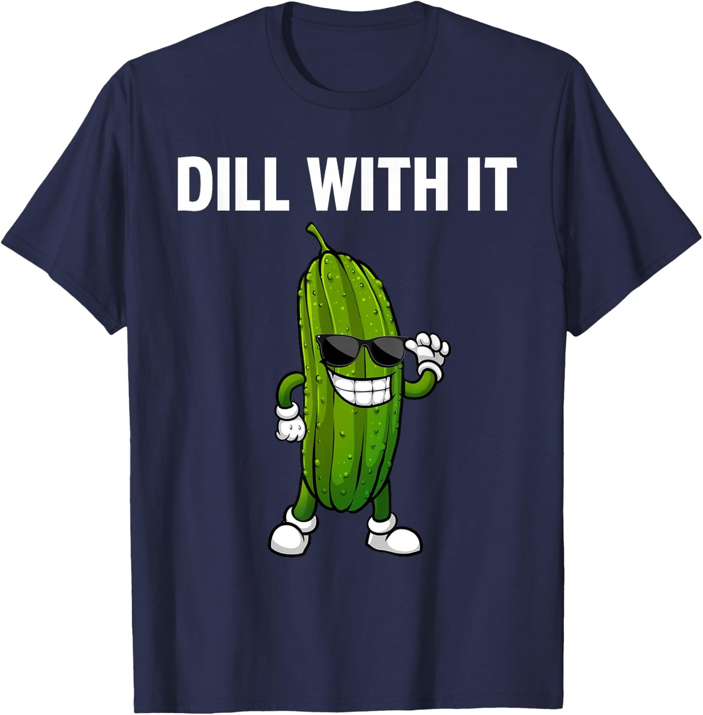 Dill Pickle Design Women Kids Cucumber Pickle Lover T-Shirt - T-Shirt | Navy