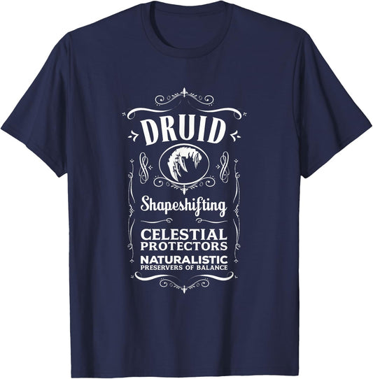 Wow Druid Role Playing Gamer T-Shirt - T-Shirt | Navy
