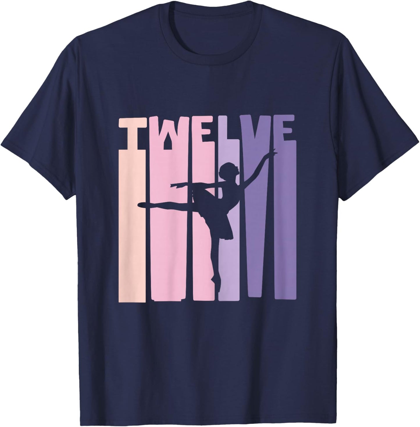 12th Birthday Gift Ballet Dancer 12 Years Ballerina T-Shirt - T-Shirt | Navy