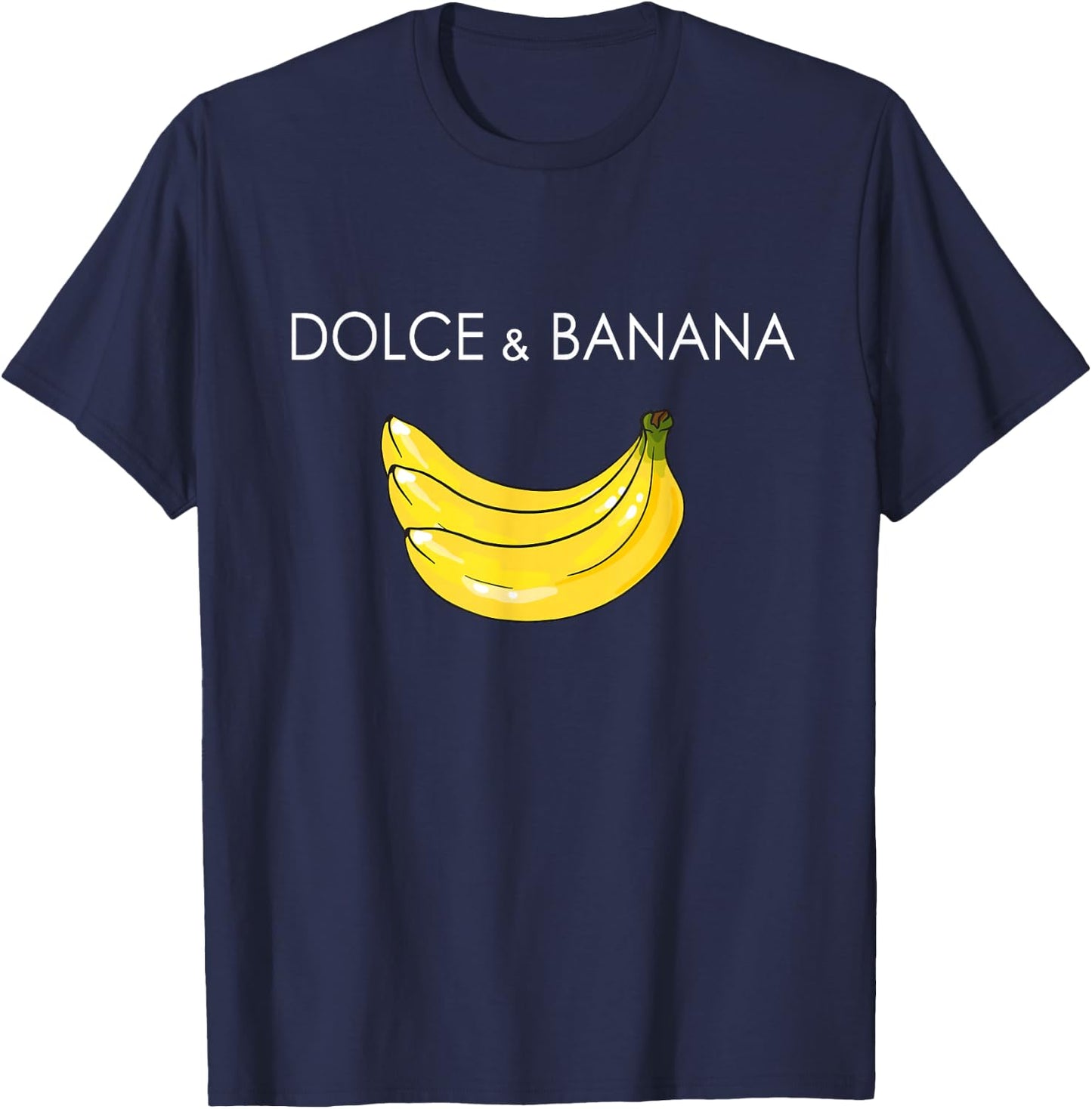 Dolce and Banana Funny Banana Fruit Funny Graphic Design T-Shirt - T-Shirt | Navy