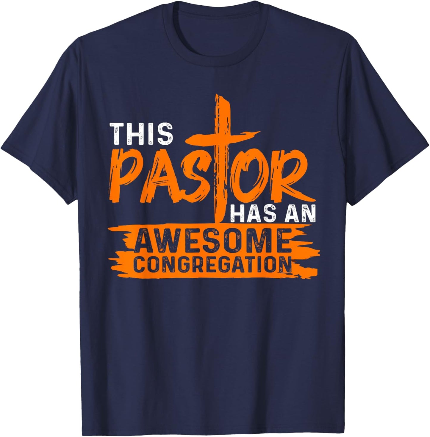 Funny Pastor Appreciation Gift Men Christian Church Priest T-Shirt - T-Shirt | Navy