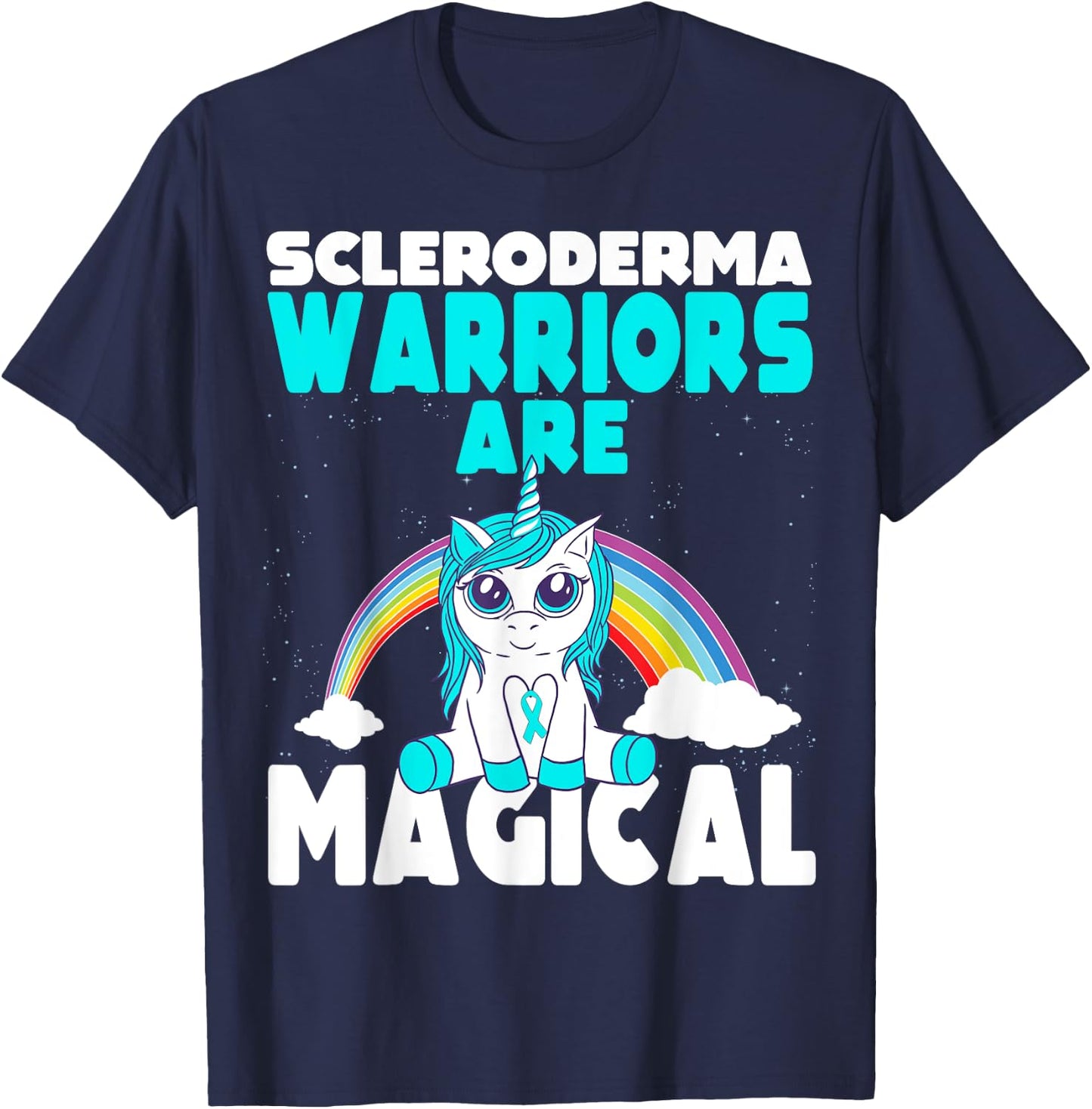 Scleroderma Awareness Disease Warriors are magical Unicorn T-Shirt - T-Shirt | Navy