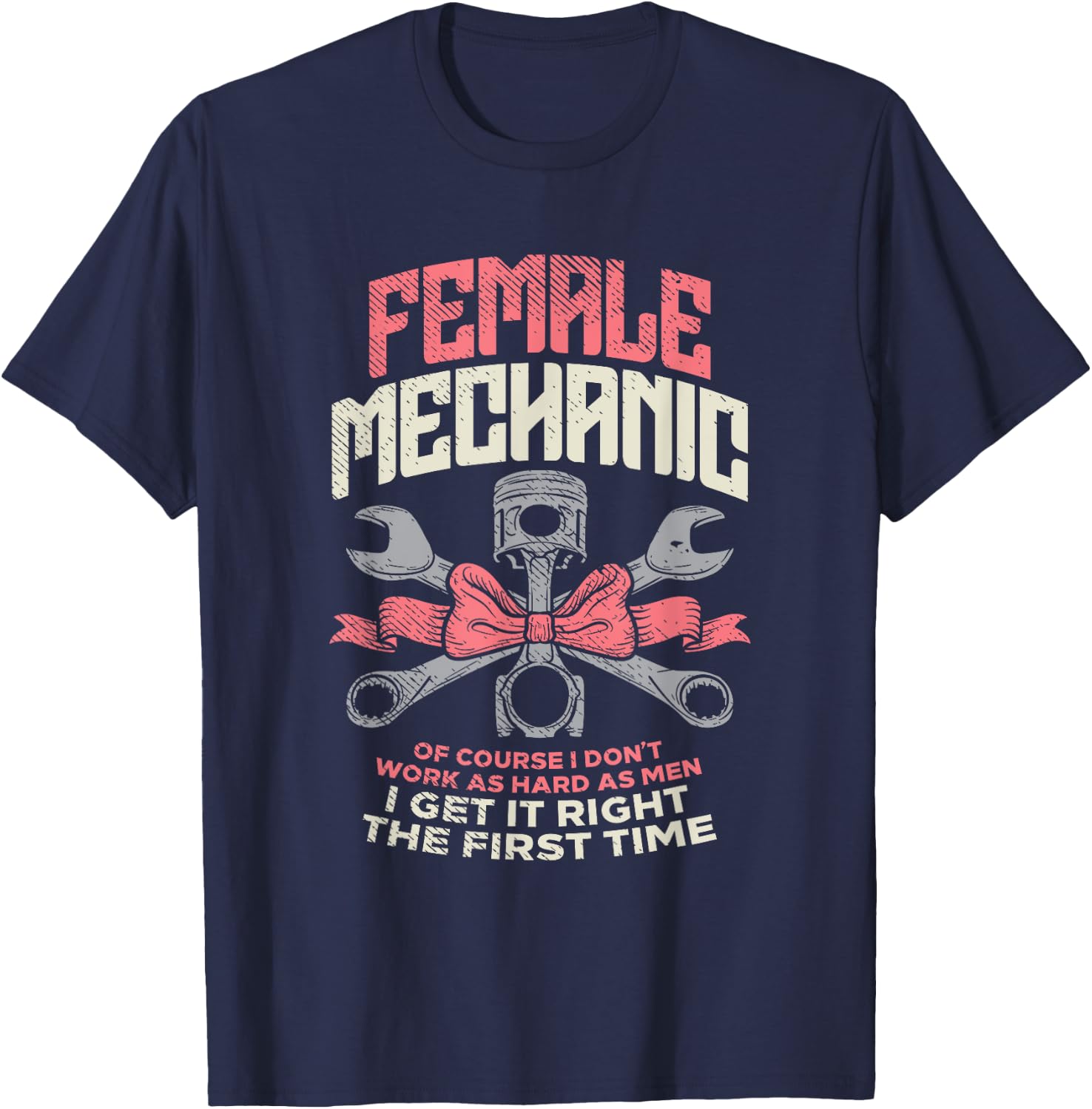 Women Car Mechanic Car Screwdriver Tuner Girlfriend T-Shirt - T-Shirt | Navy