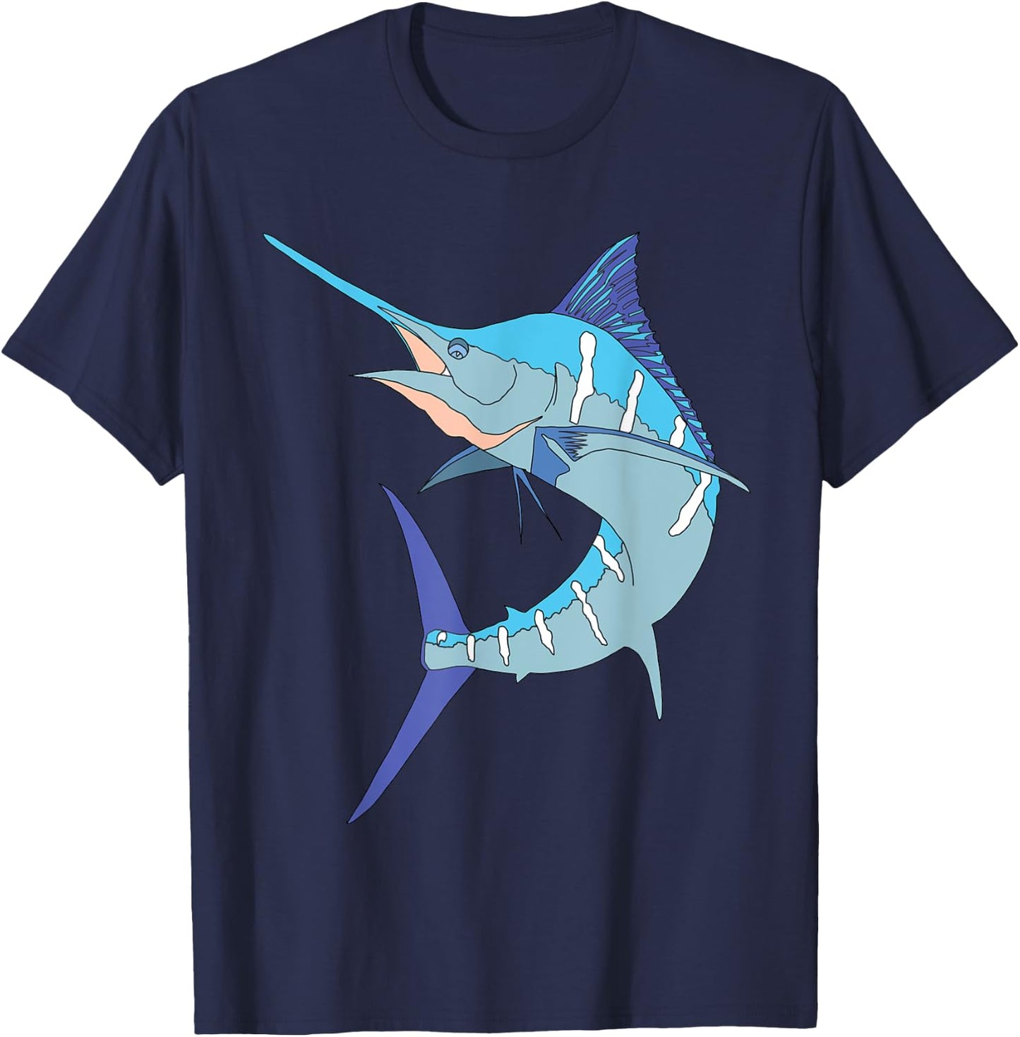 Swordfish Sport fishing Marlin Sailfish Billfish Hobby T-Shirt - T-Shirt | Navy