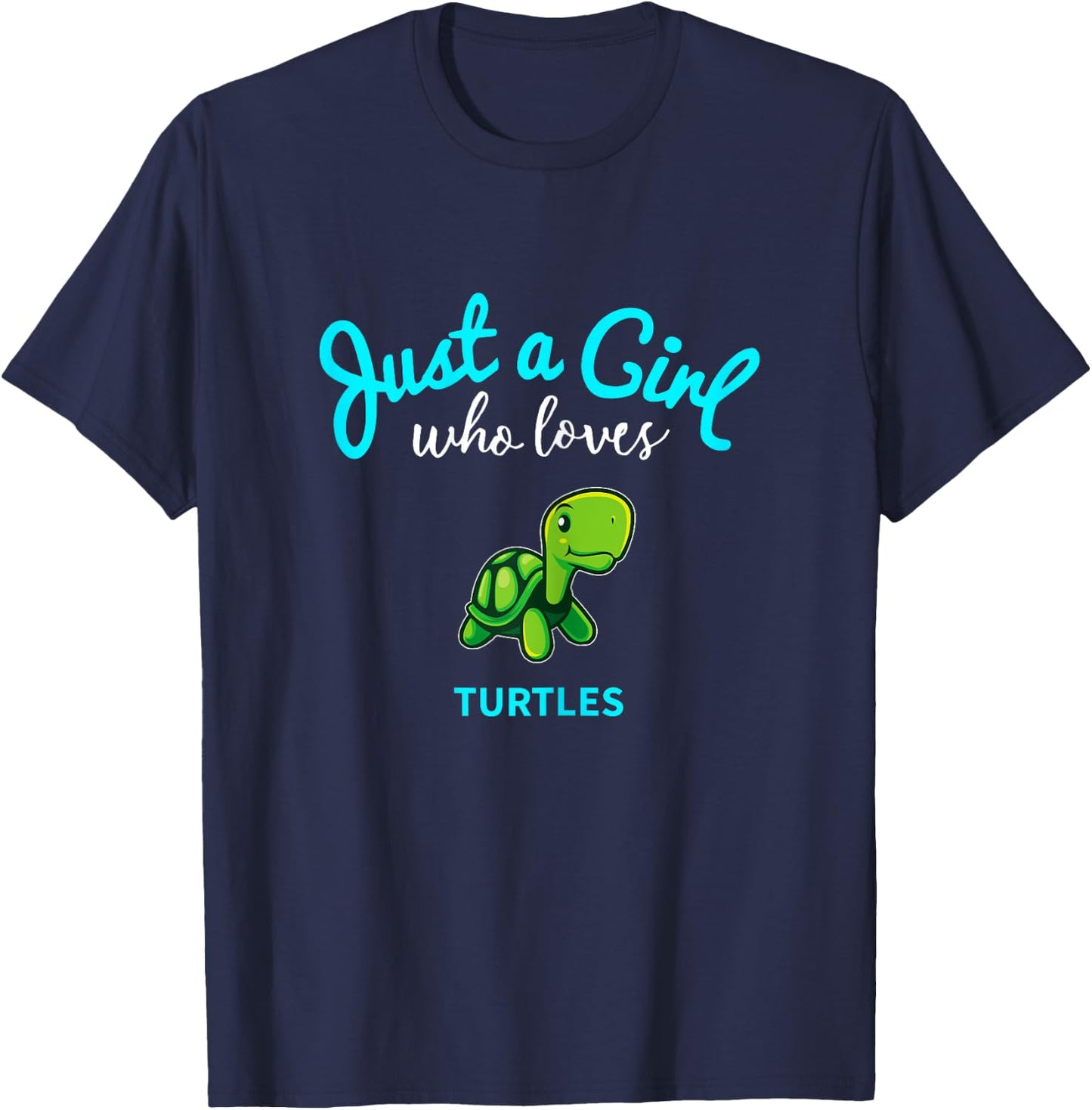 Turtle Shirt for Girls | Kids Turtle T-Shirt - T-Shirt | Navy