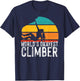 World's Okayest Climber Rock Climbing T-Shirt - T-Shirt | Navy