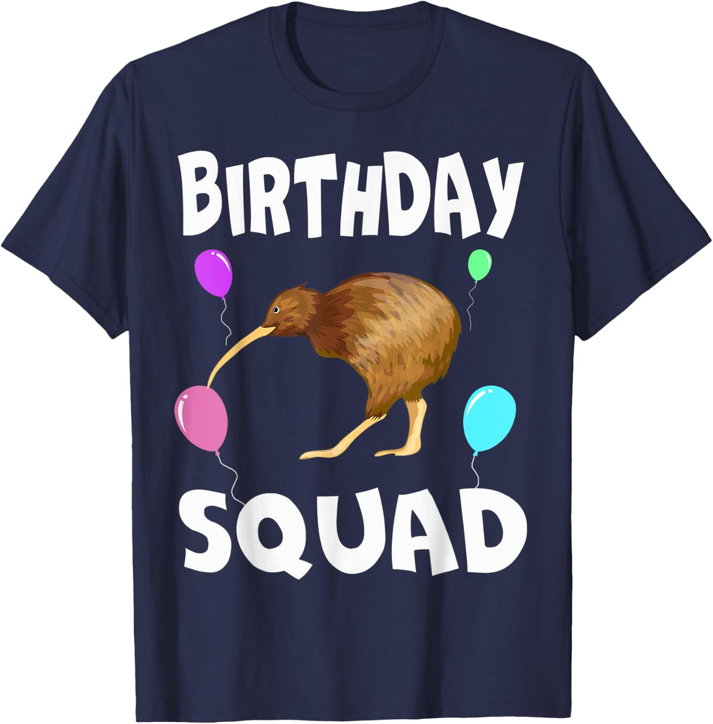 Birthday Squad Cute Kiwi bird Bday Team Men Women Kids T-Shirt - T-Shirt | Navy