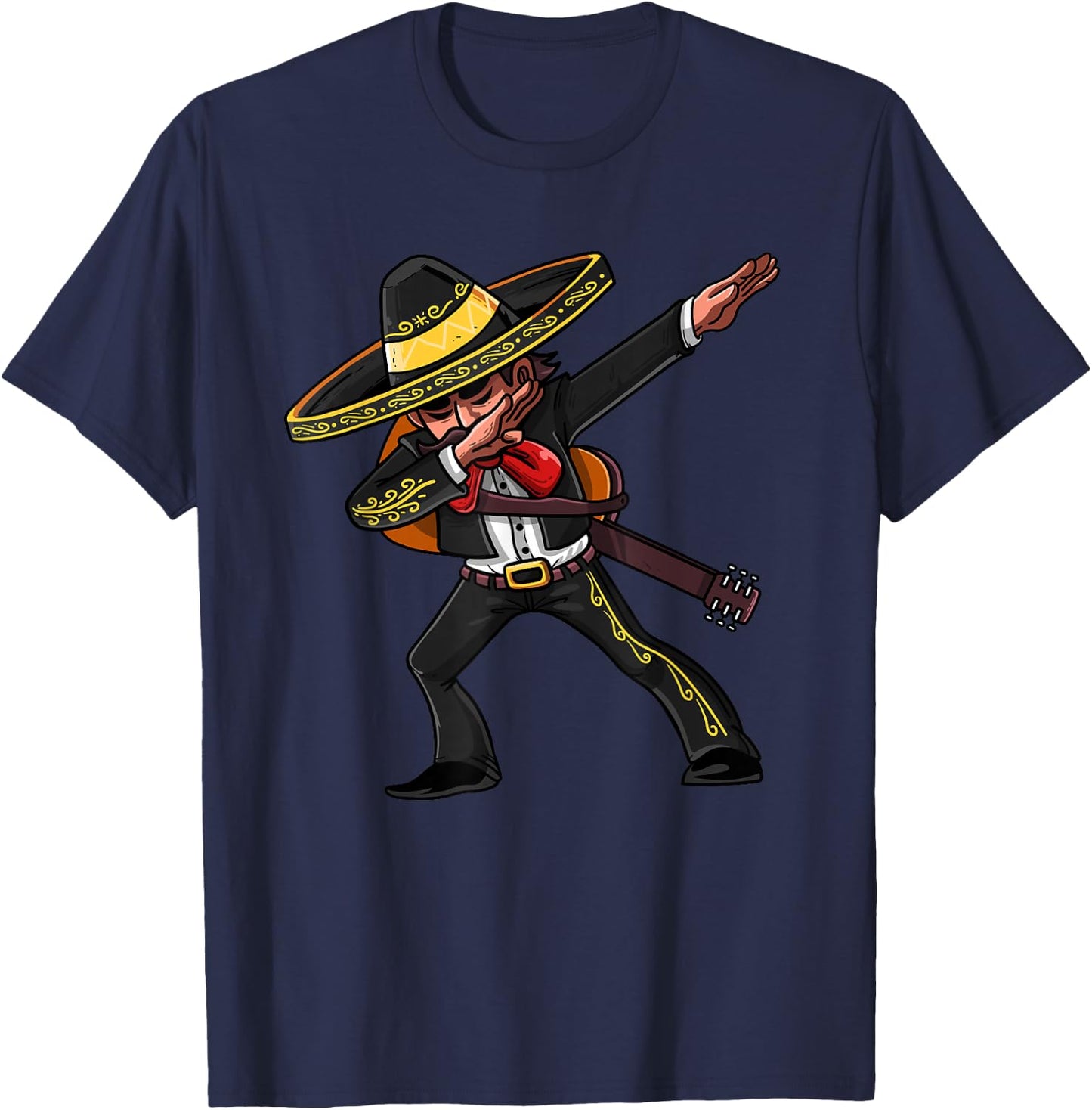 Dabbing Mexican Mariachi | Cinco De Mayo Costume T-Shirt - T-Shirt | Navy