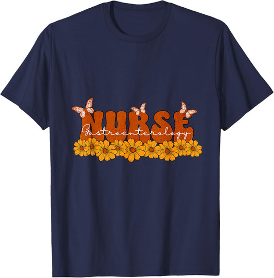 Gastroenterology Nurse Gastro Endoscopy GI Groovy T-Shirt - T-Shirt | Navy