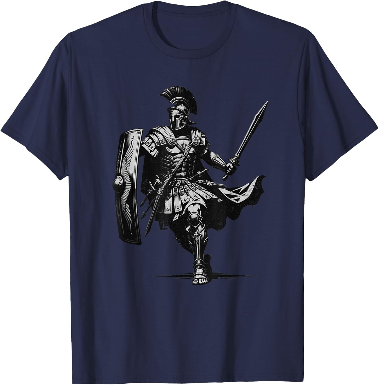 Roman Empire Rome Gladiator Centurion Legion Soldier Warrior T-Shirt - T-Shirt | Navy