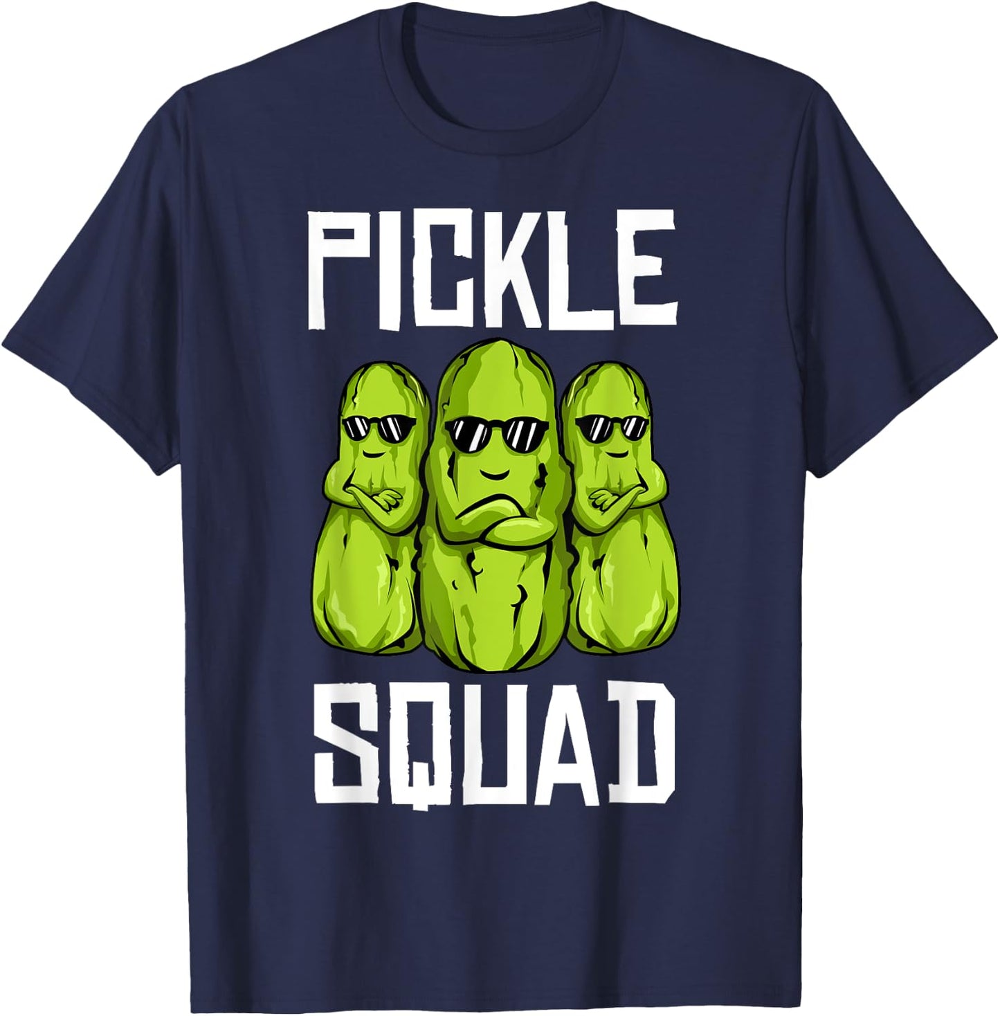 Funny Pickle Squad Novelty Gift Men Kids Big Dill Gang Lover T-Shirt - T-Shirt | Navy