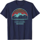 Badlands National Park Retro Hiking Vintage 80s Style T-Shirt - T-Shirt | Navy