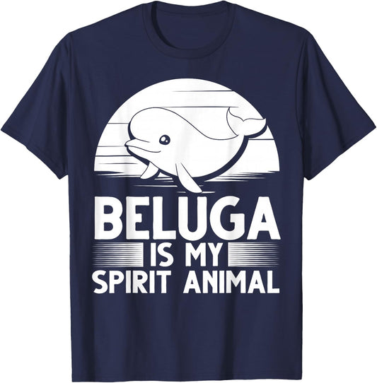 Beluga Whale Baby Animal T-Shirt - T-Shirt | Navy